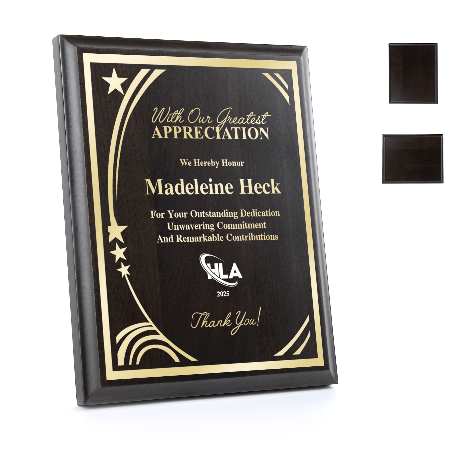 Custom Wood Plaque Award – Vertical & Horizontal 3