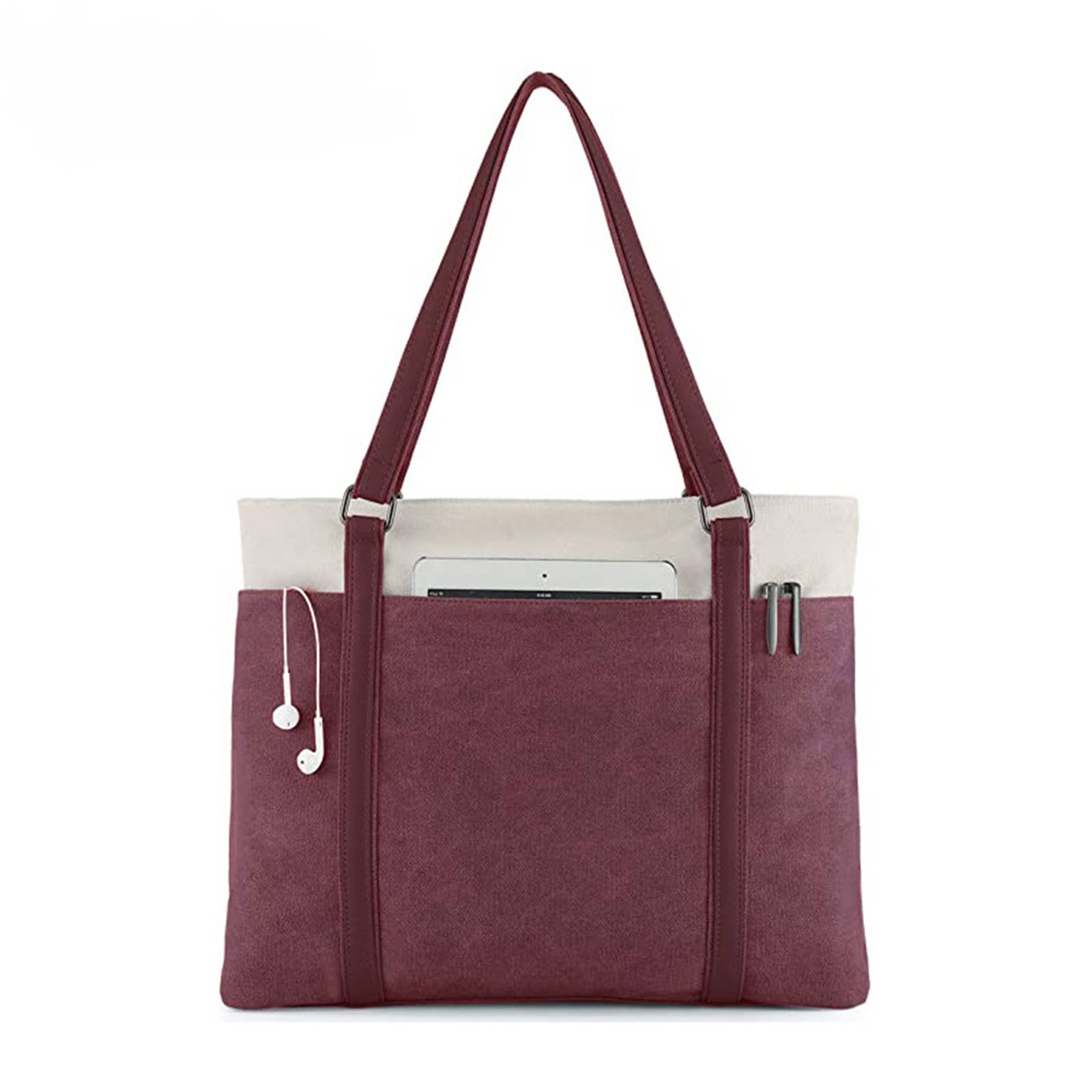 Canvas Lightweight Laptop Tote Bag for Work 5