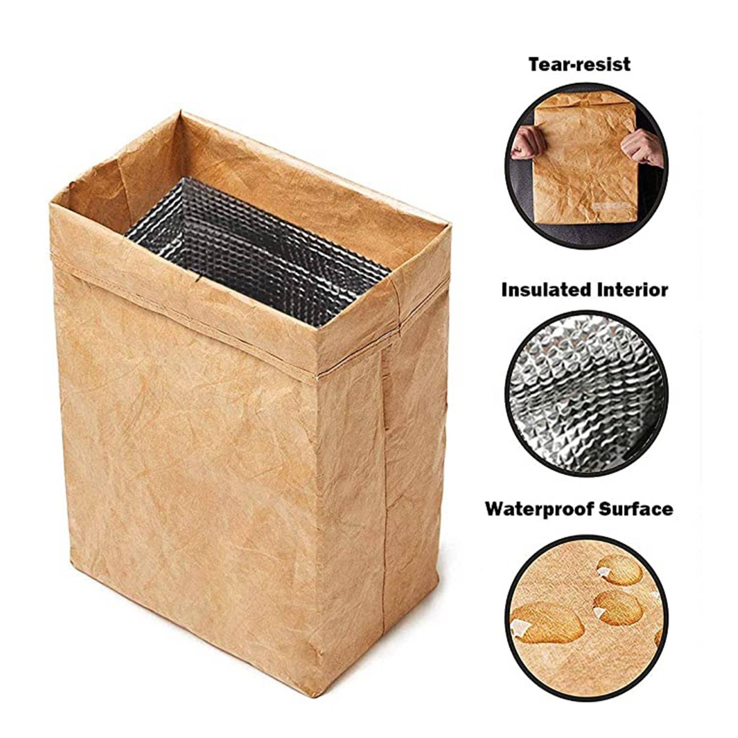 Reusable Brown Paper Snack bags 3