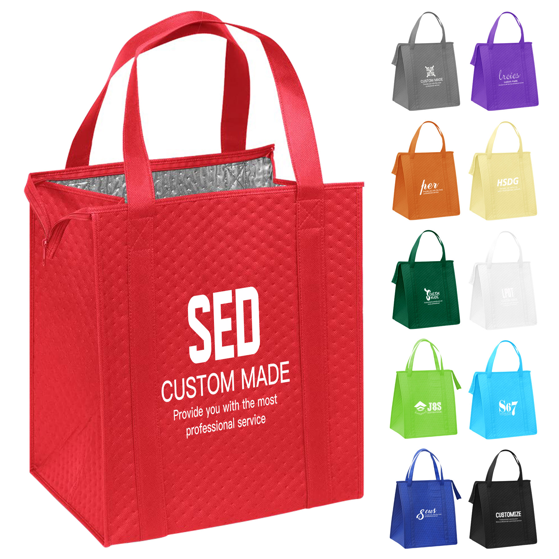 Reusable Non Woven Insulated Grocery Tote Bag 17