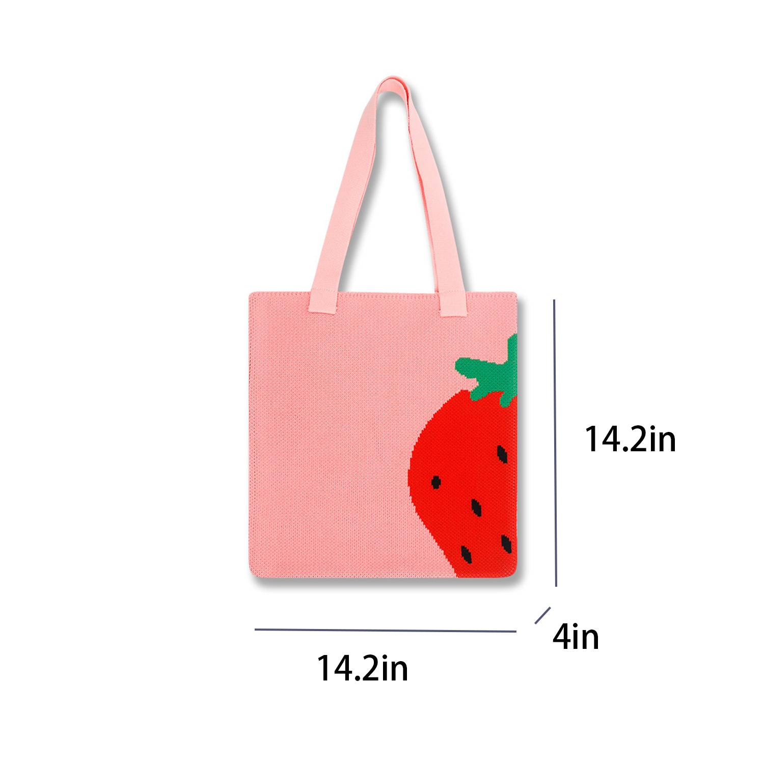 Polyester Fruit Woven Tote Bag, custom tote bag with logo imprint 3