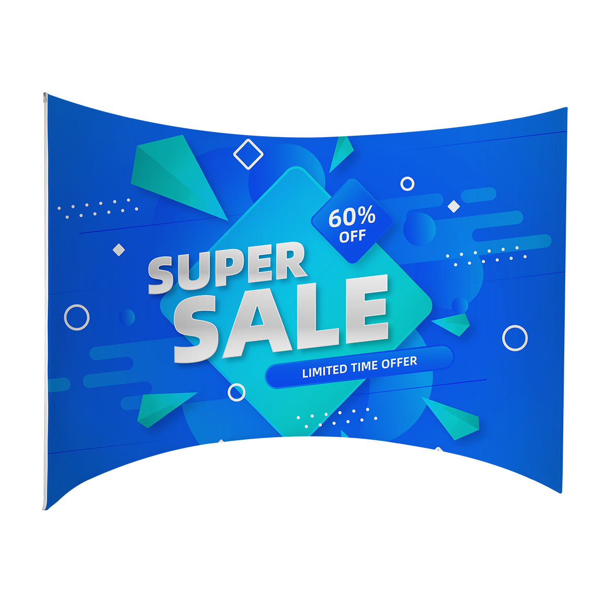 8ft C-Shaped Display Wall - Fabric Only - 2 Side Imprint 4