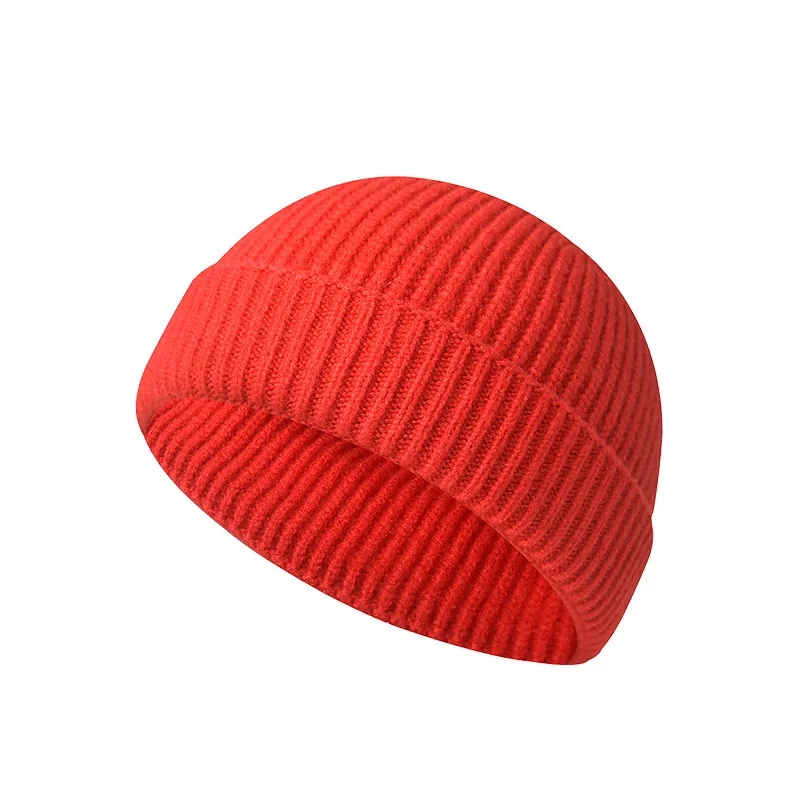 Autumn Winter Short One-Piece Seamless Knitted Sailor Cap 3