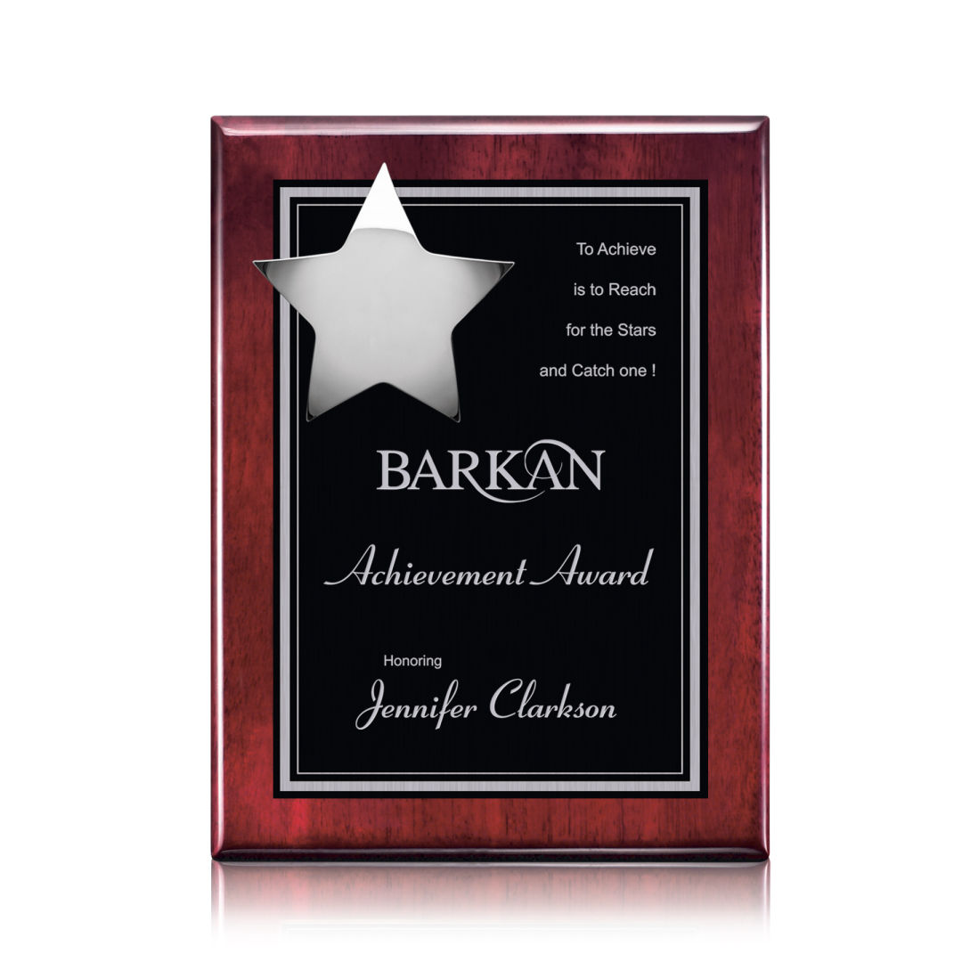 Hollister Plaque - Rosewood/Chrome 1