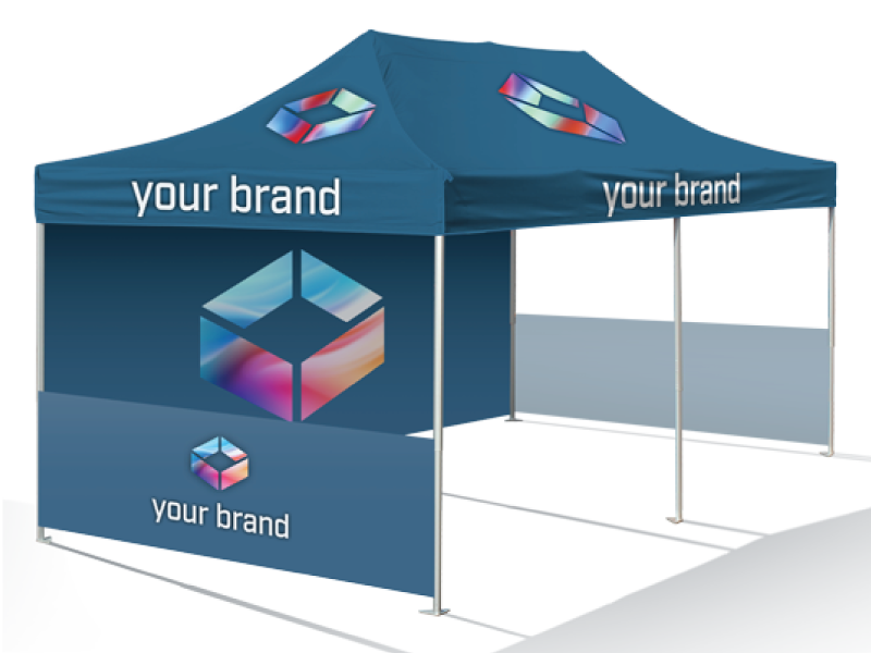 10'x20' Expo Package with Printed Top Wall and Rail Skirts