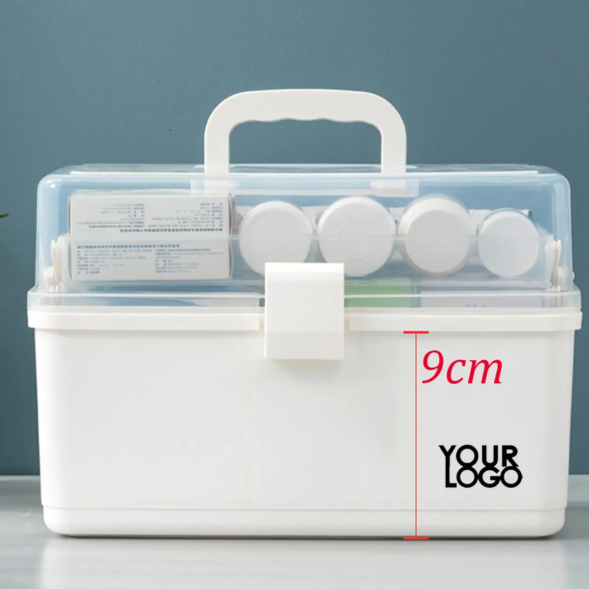 Three-layer Storage Organizer Medicine Box With Handle 3