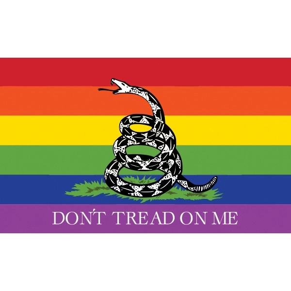 Don't Tread on Me Pride Motorcycle Flag 2