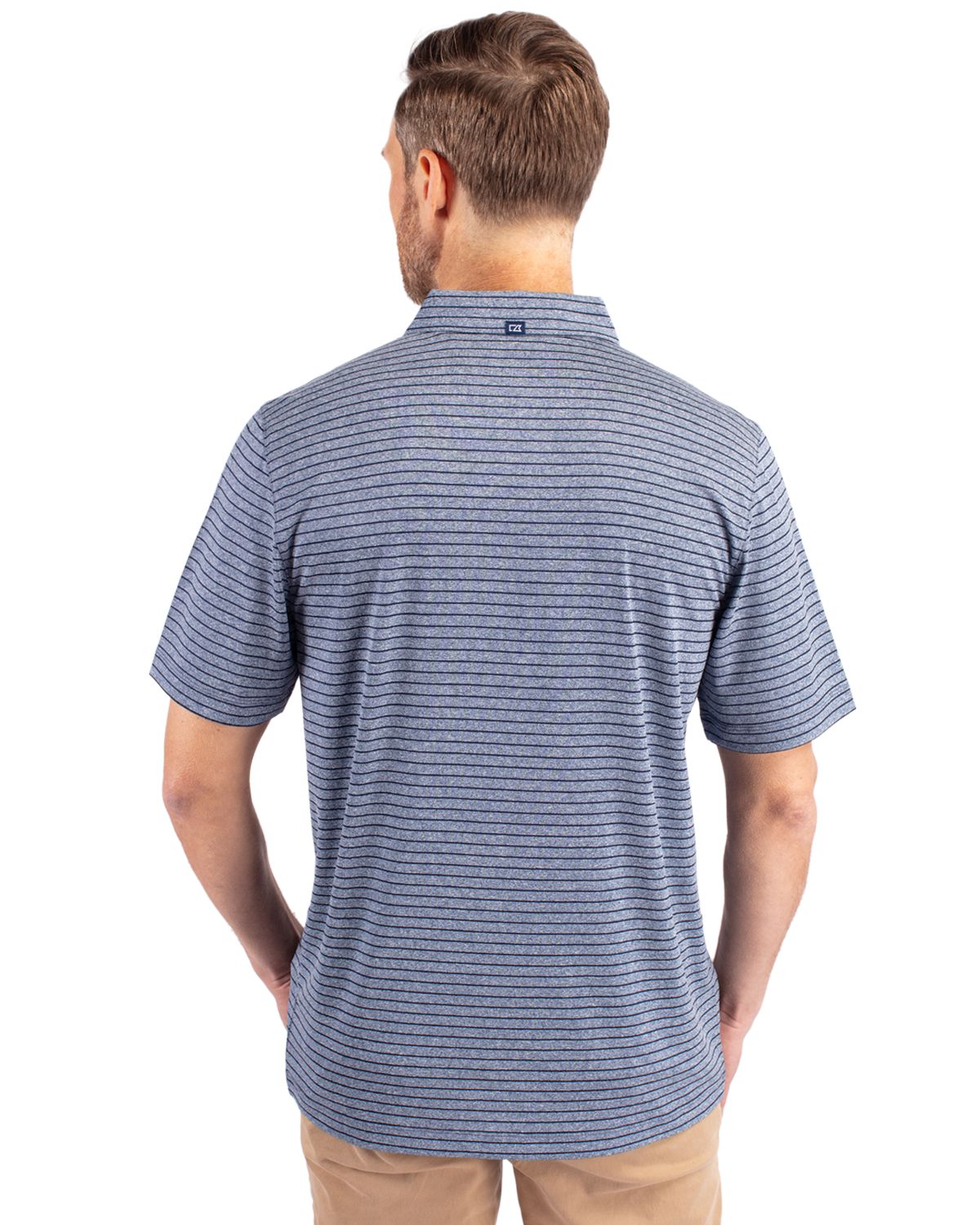Cutter & Buck Forge Recycled Heather Stripe Four-Way Stretch Mens Big & Tall Polo Big & Tall 6