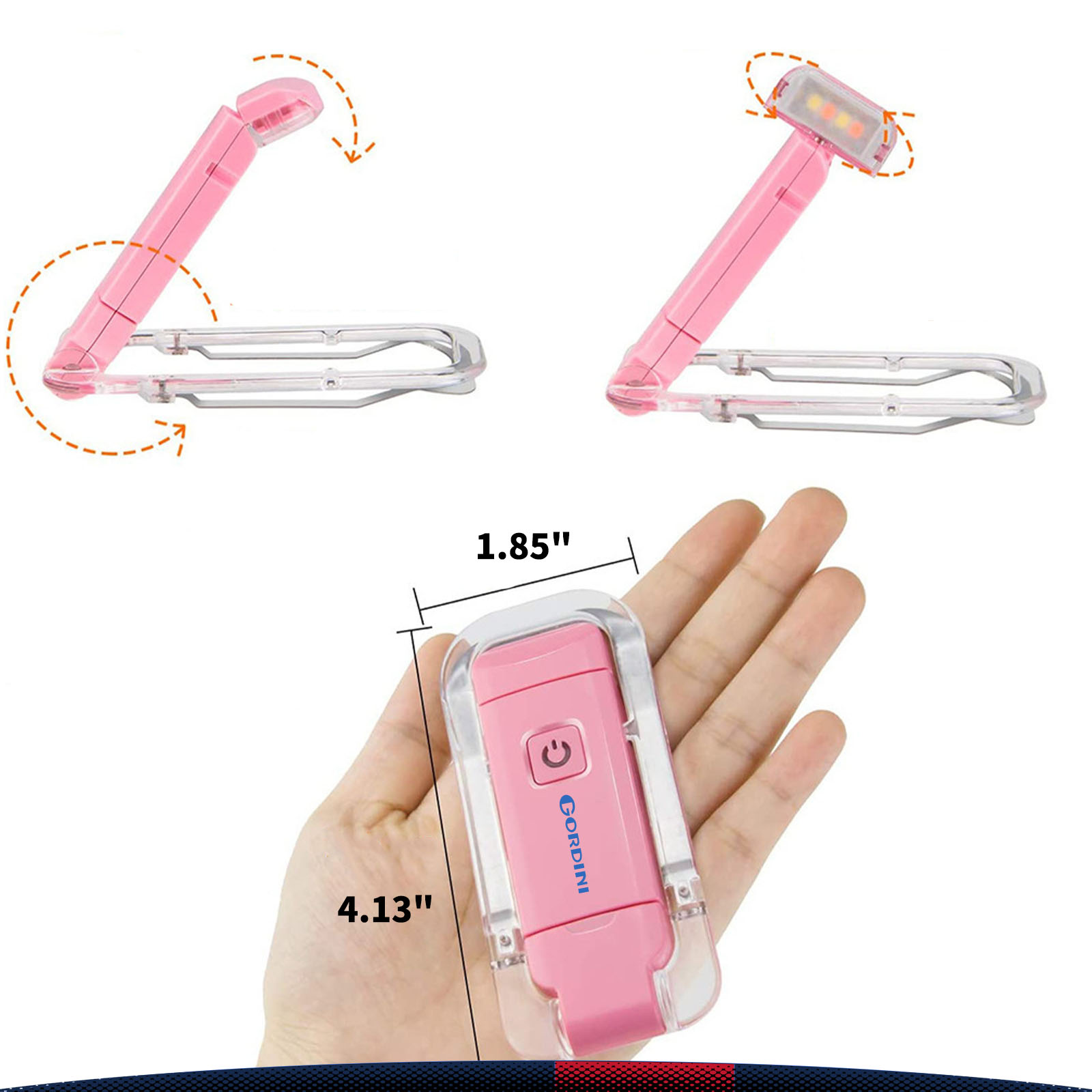 Klydra USB Rechargeable Clip-On Book Reading Light 6
