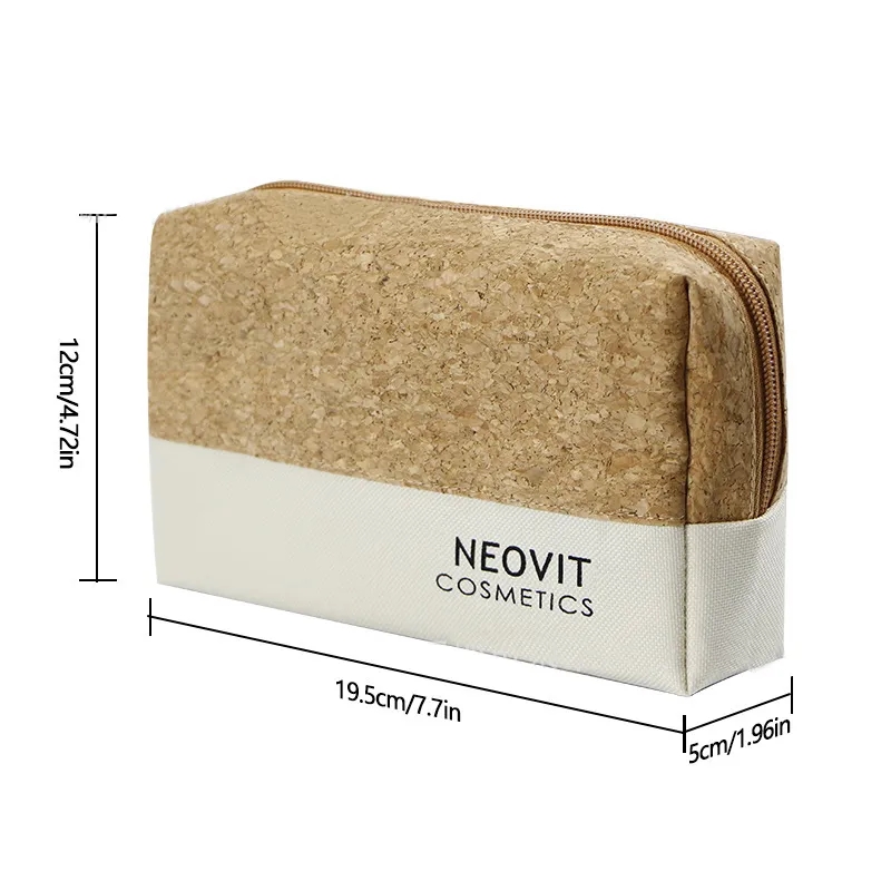 Cotton/Cork Cosmetic Bag, custom tote bag with logo imprint 2