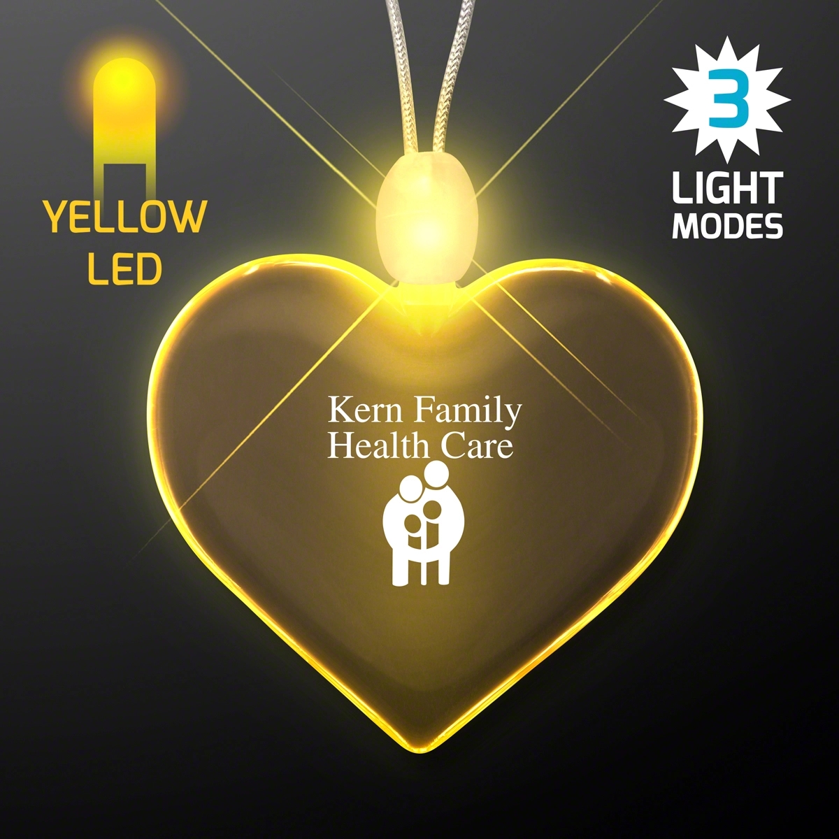 Light Up Acrylic Heart Necklace 11