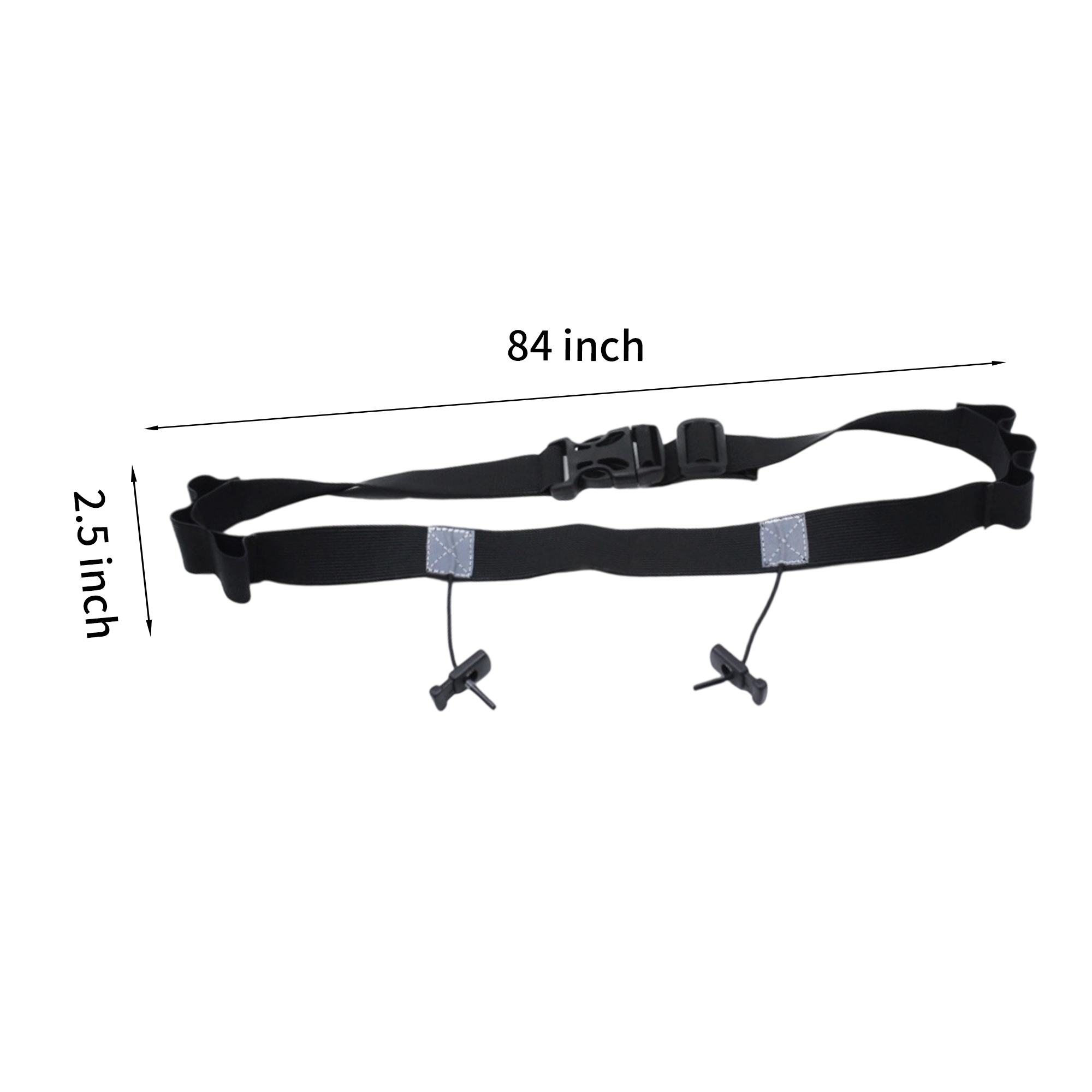 Adjustable Race Bib Belt With Reflective Point 35.8" Length 4