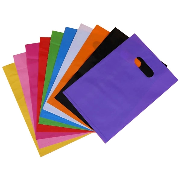 Small Plastic Die-cut Handle Gift Bag - 7" x 10.5" 8