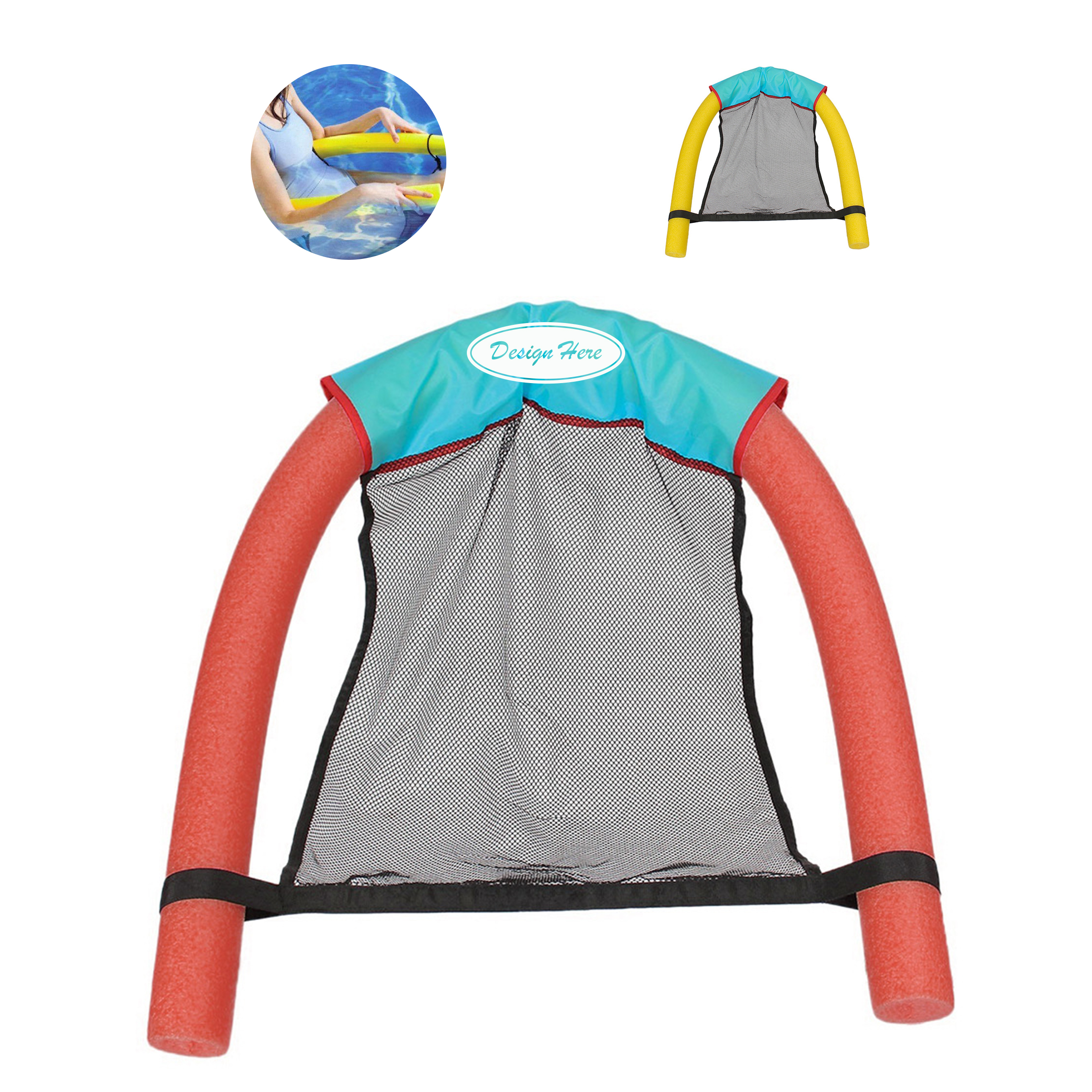 Foam Water Lounge Chair with Breathable Mesh 3