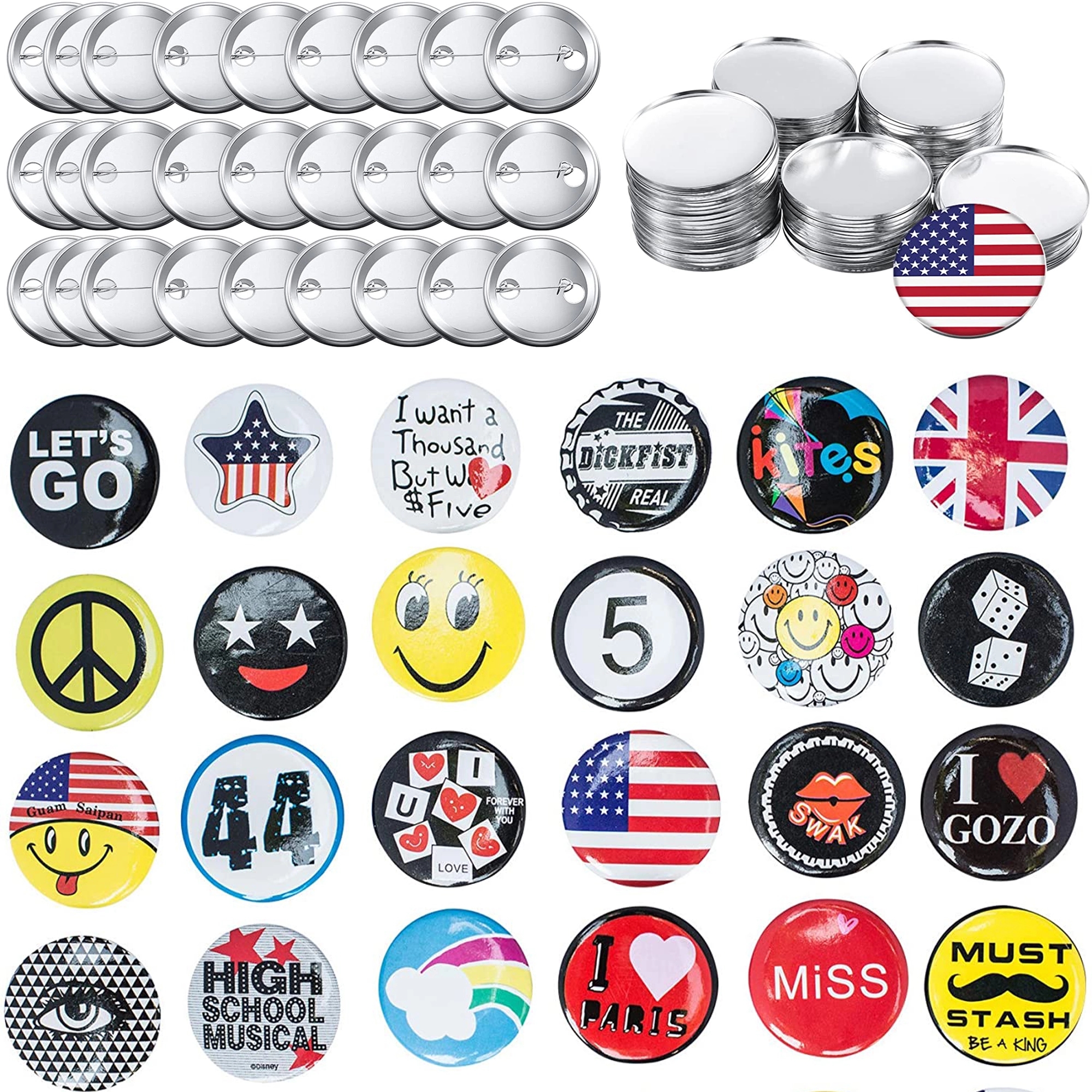 Custom Button 1.2 Inch Round Pin Back 2
