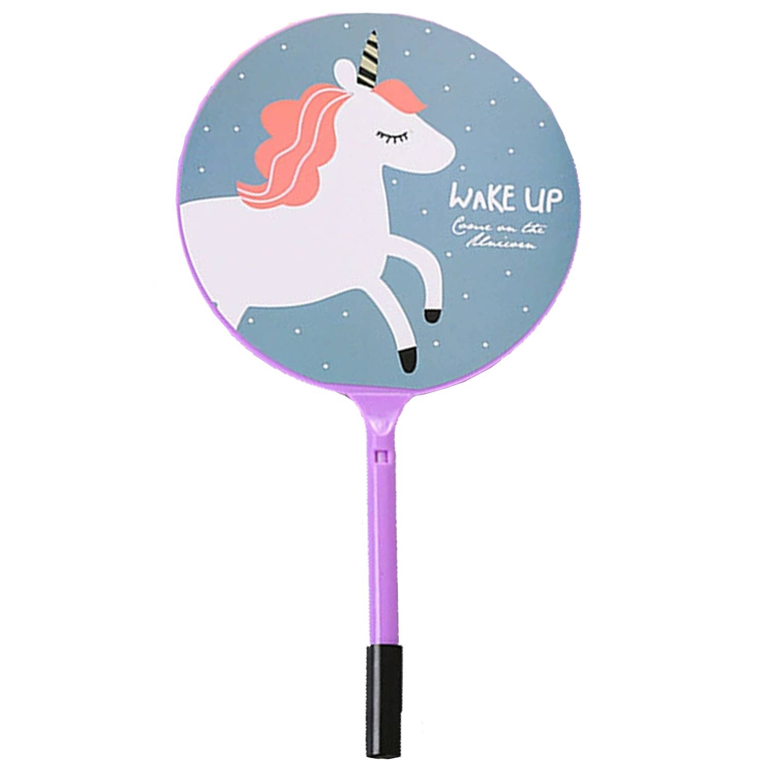 Multifunctional Plastic Handheld Unicorn Fan w/Ballpoint Pen 2