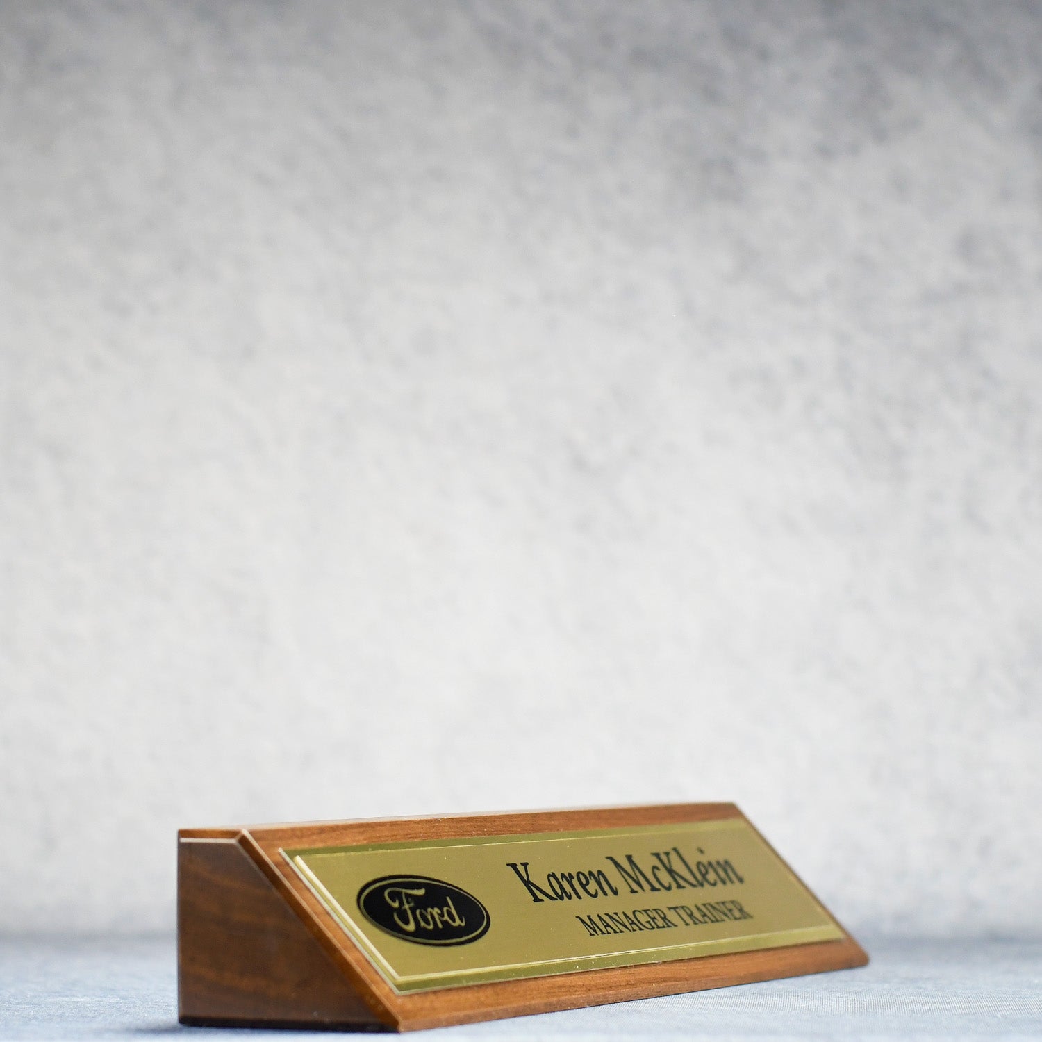Walnut Desk Name Wedge 3