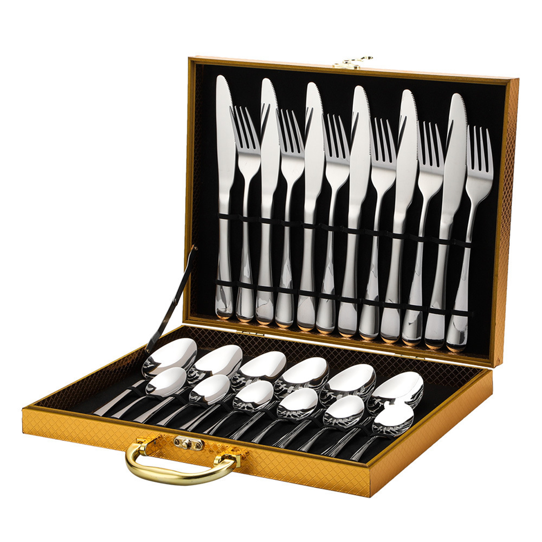 Stainless Steel Tableware Set 24 Pcs With Gift Box 3