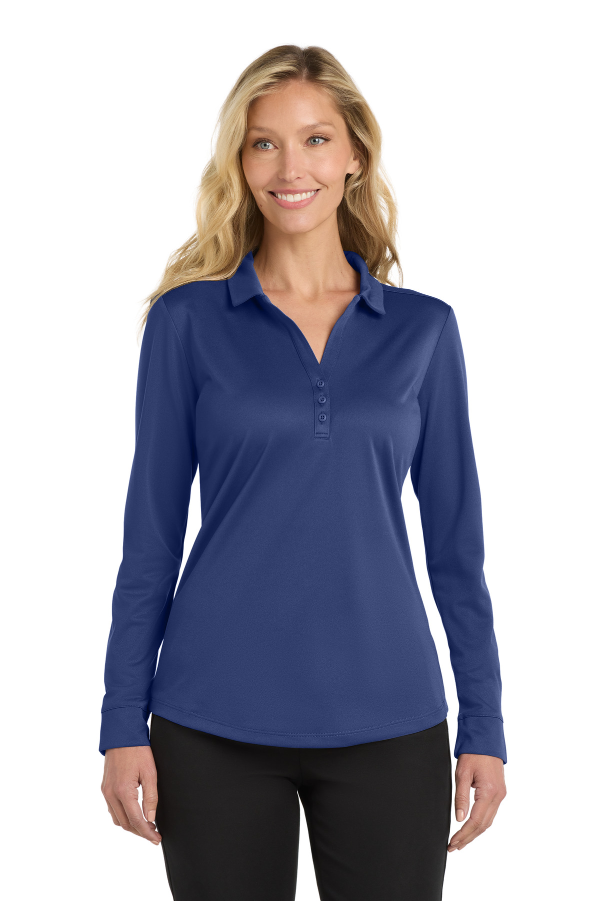 Port Authority Women's Silk Touch Performance Long Sleeve Polo. L540LS 24