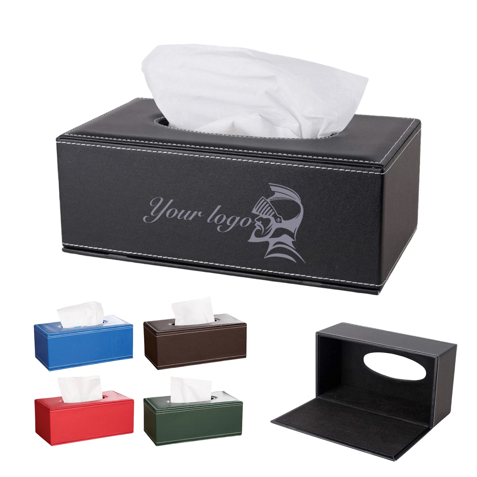 PU Leather Tissue Box Holder 2