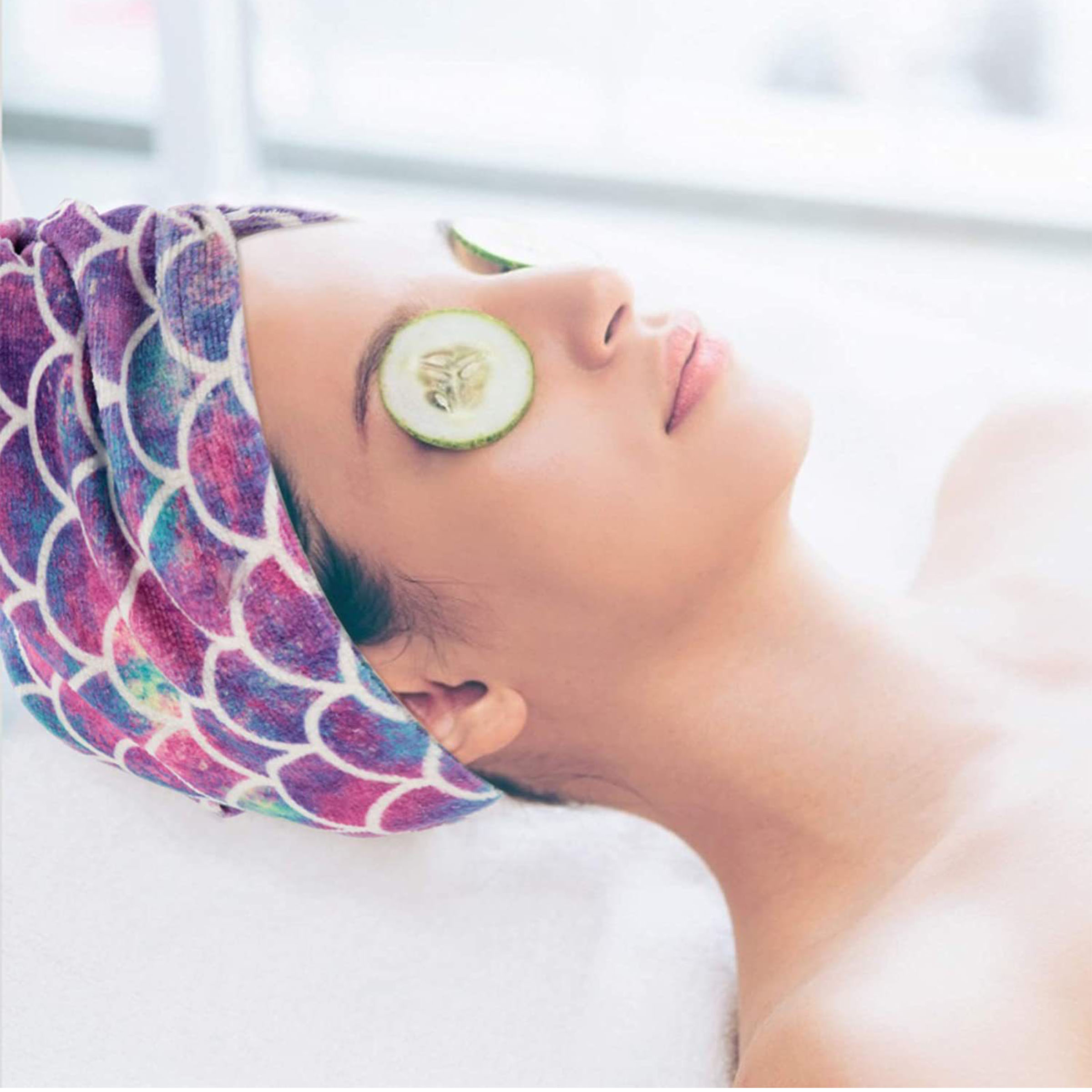 High-Quality Microfiber Material Mermaid-Patterned Quick-Dry Hair Turban 3