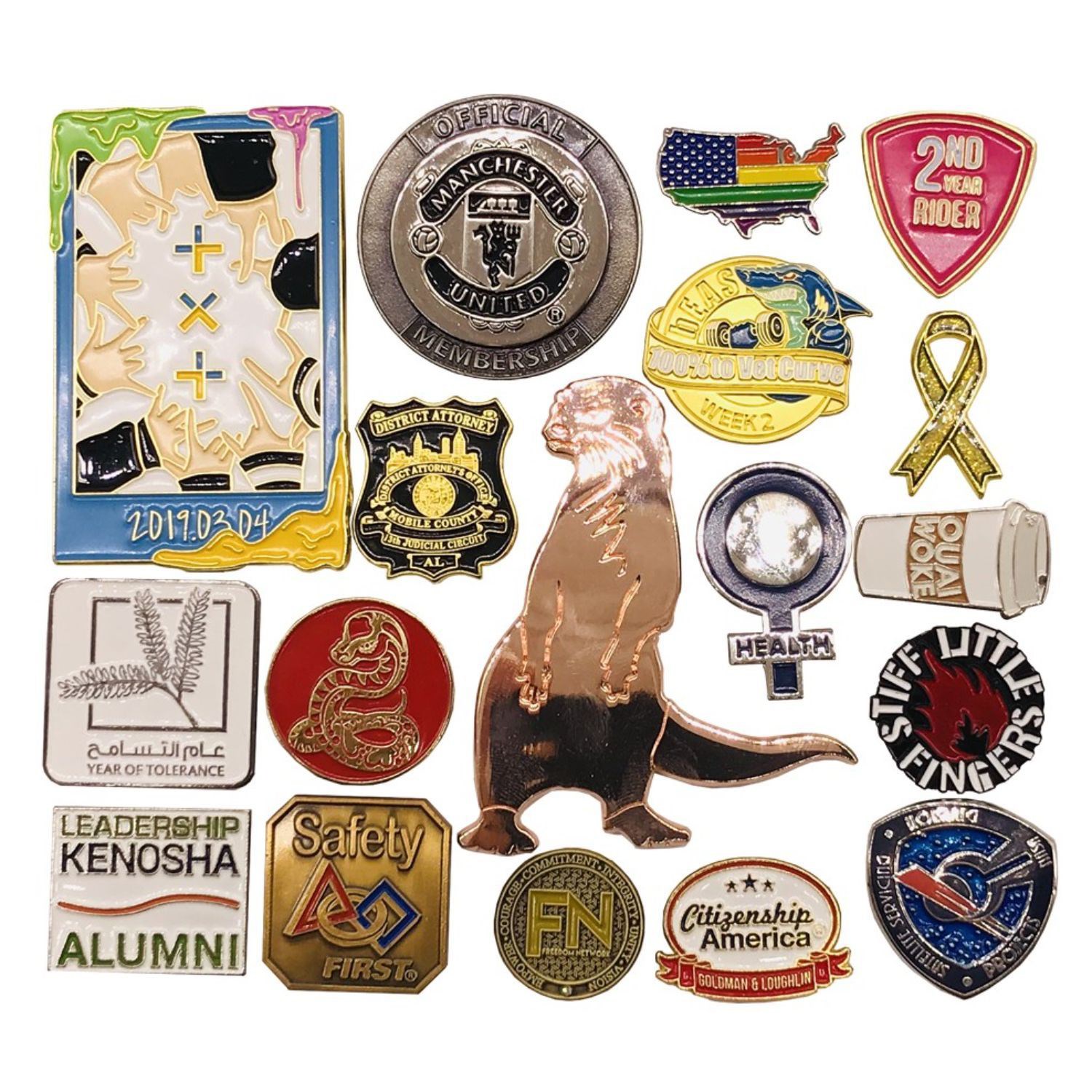 2" Soft Enamel Custom Shaped Lapel Pins 6