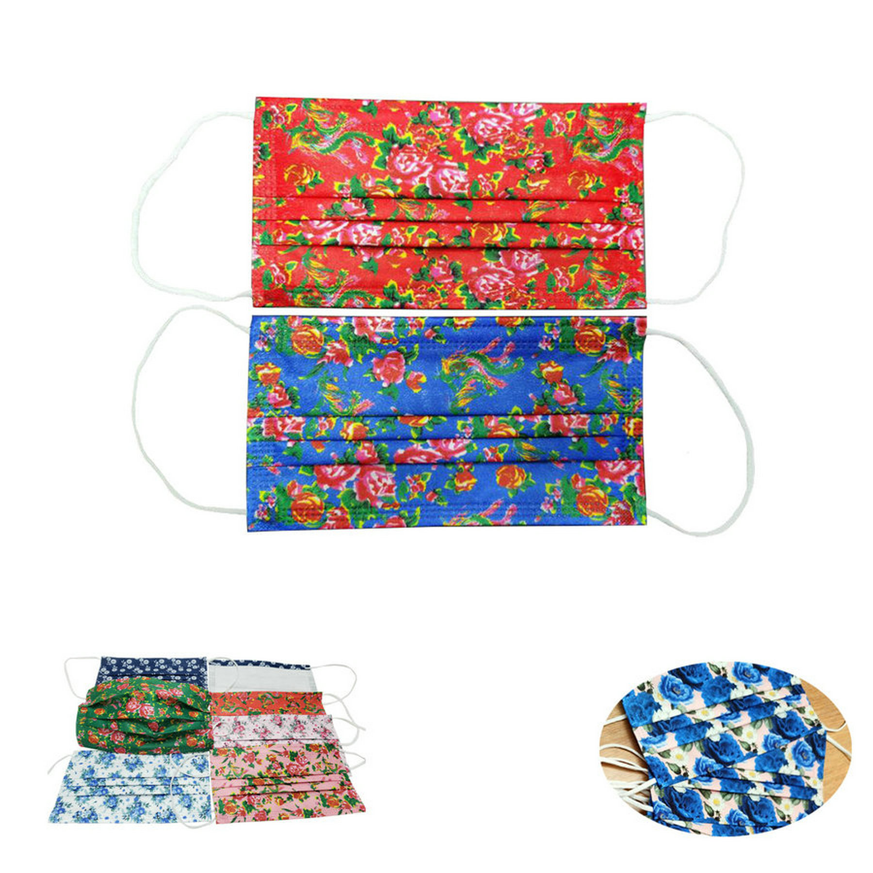 Full Color Printing Disposable 3 Ply Face Masks 3