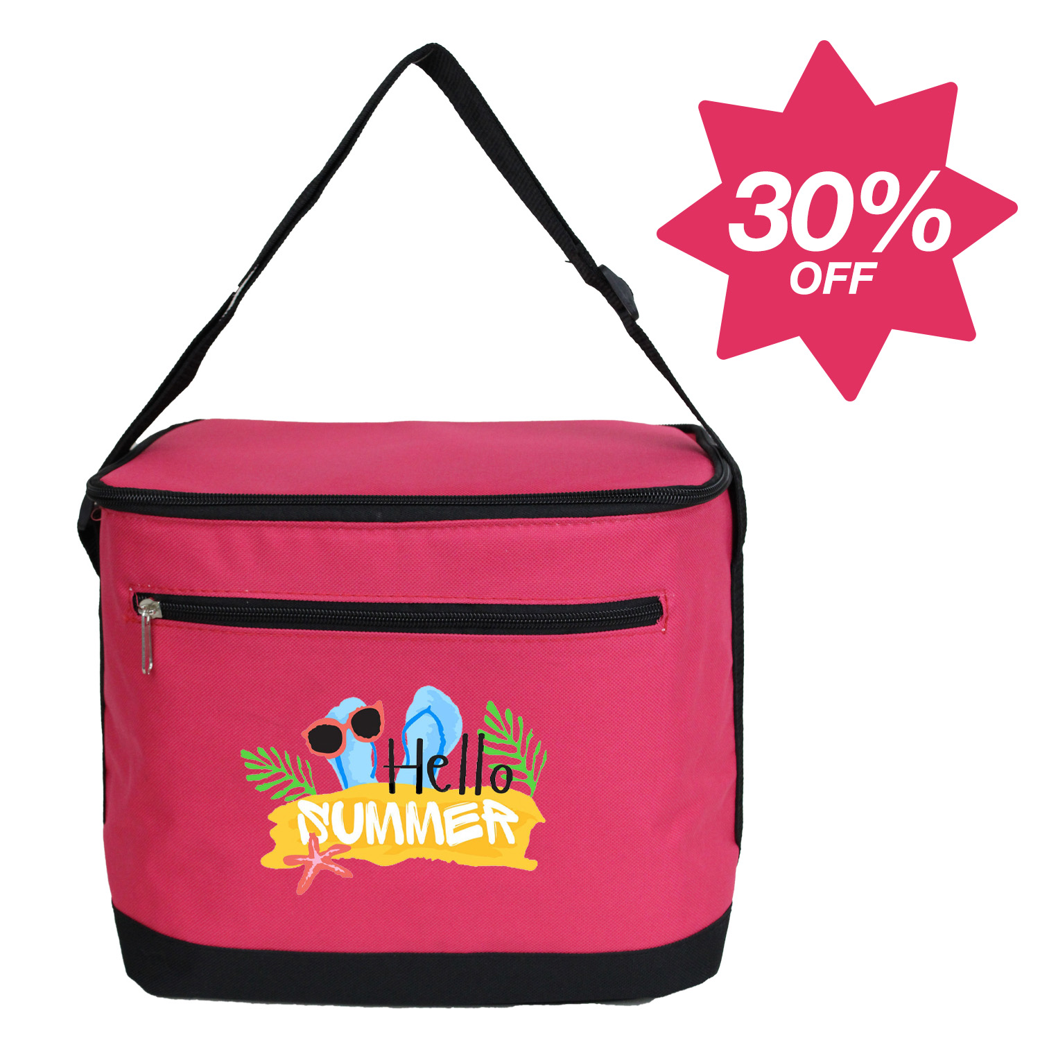 30% OFF - Rose Pink Vertical 16-Can Cooler Bag 1