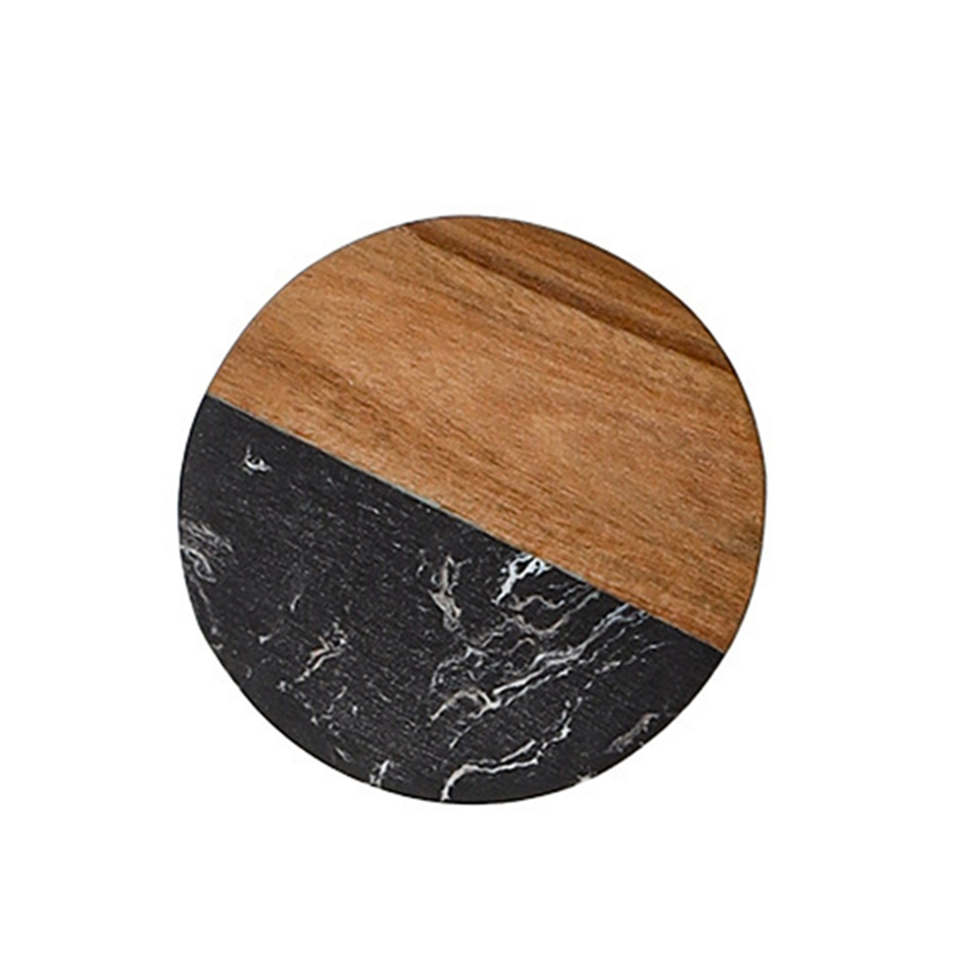 Marble Wood Coaster 3.94" Square X 0.39" Thickness 1