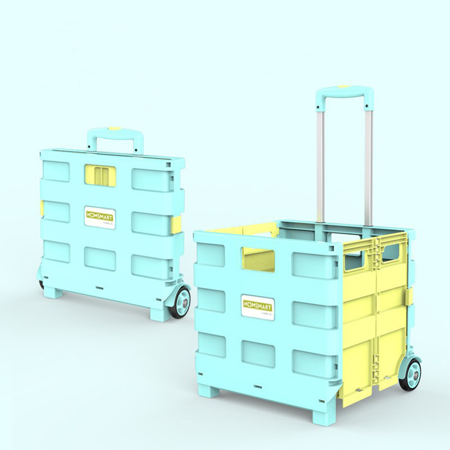 2-Wheel PP Foldable Cart–Grocery,Shopping,Camping Trolley 5