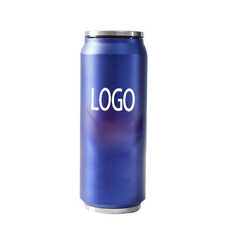 16 Oz Double Wall Insulated Travel Mug In Can Shape Tumbler w/ straw 2