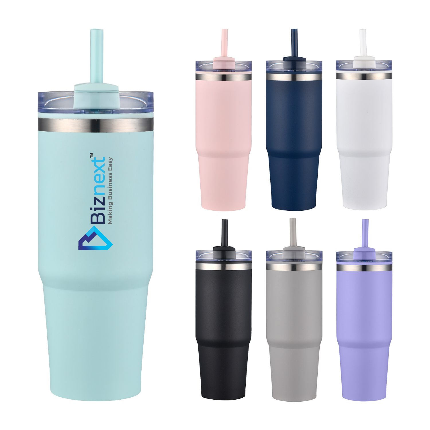 30 oz Travel Tumbler with Straw