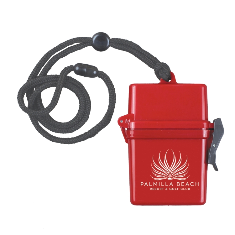"EZ Carry" Ultra Thin Hard Plastic Hinged Top Waterproof Container with Breakaway and Adjustable Nec 4