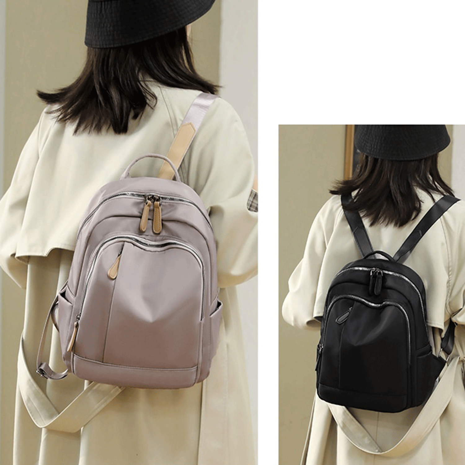 Nylon Spacious Cute Stylish Office Ladies Fashion Backpack 18