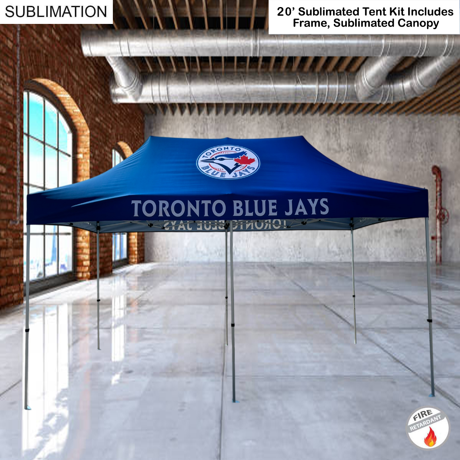 20' Premium Sublimated Tent Kit, Includes Premium 40mm Aluminum Frame and Canopy only 10
