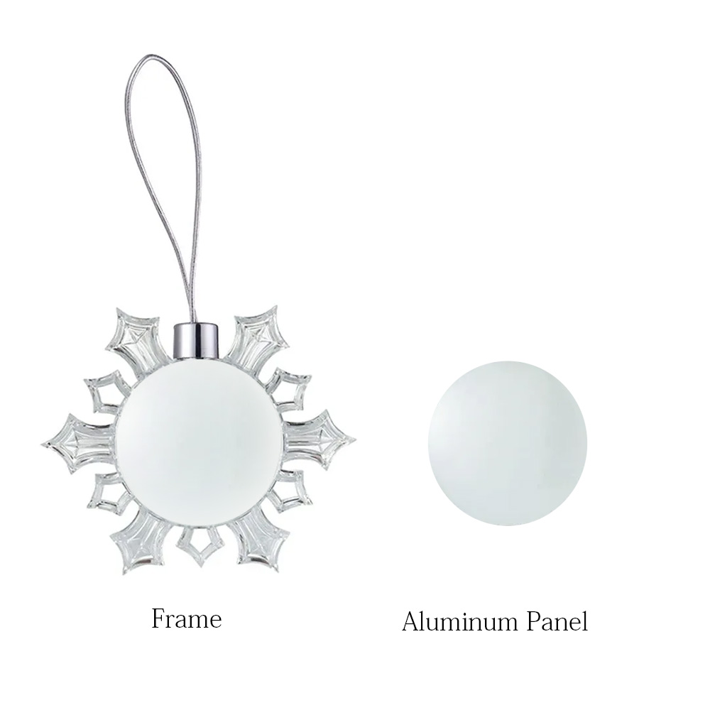 Heat Transfer Snowflake Round Photo Frame 7