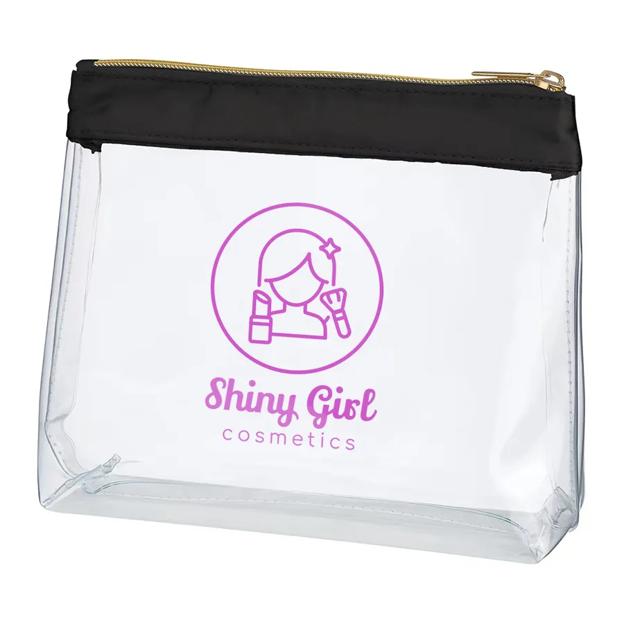 Advertising Sadie Satin Clear Cosmetic Bags 3