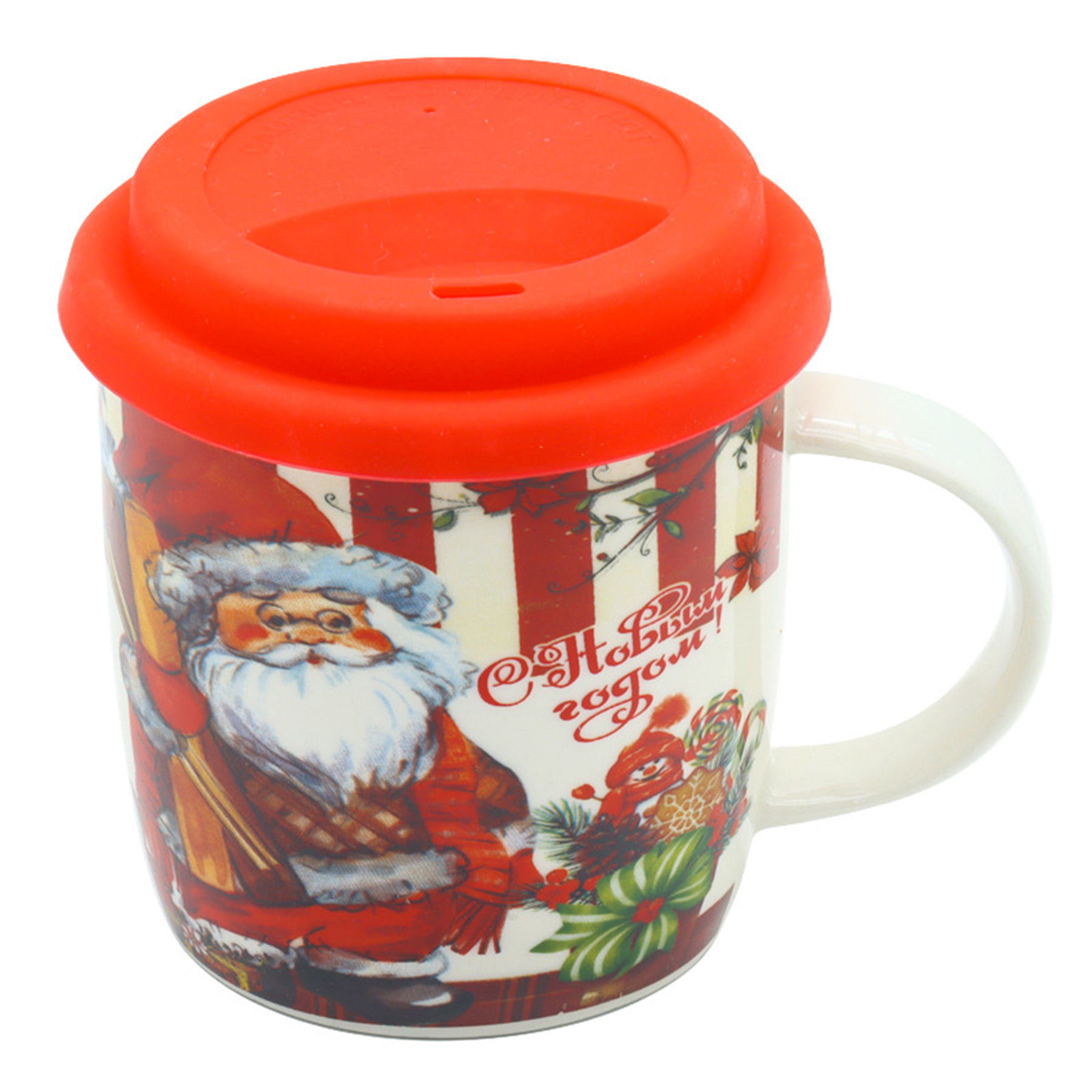 7 Oz Ceramic Christmas Cups Gift Set 4
