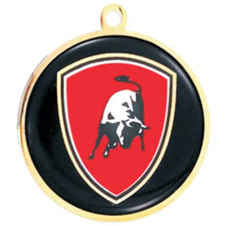 Express Vibraprint™ Brass Insert Medal in Gold (1-1/8")