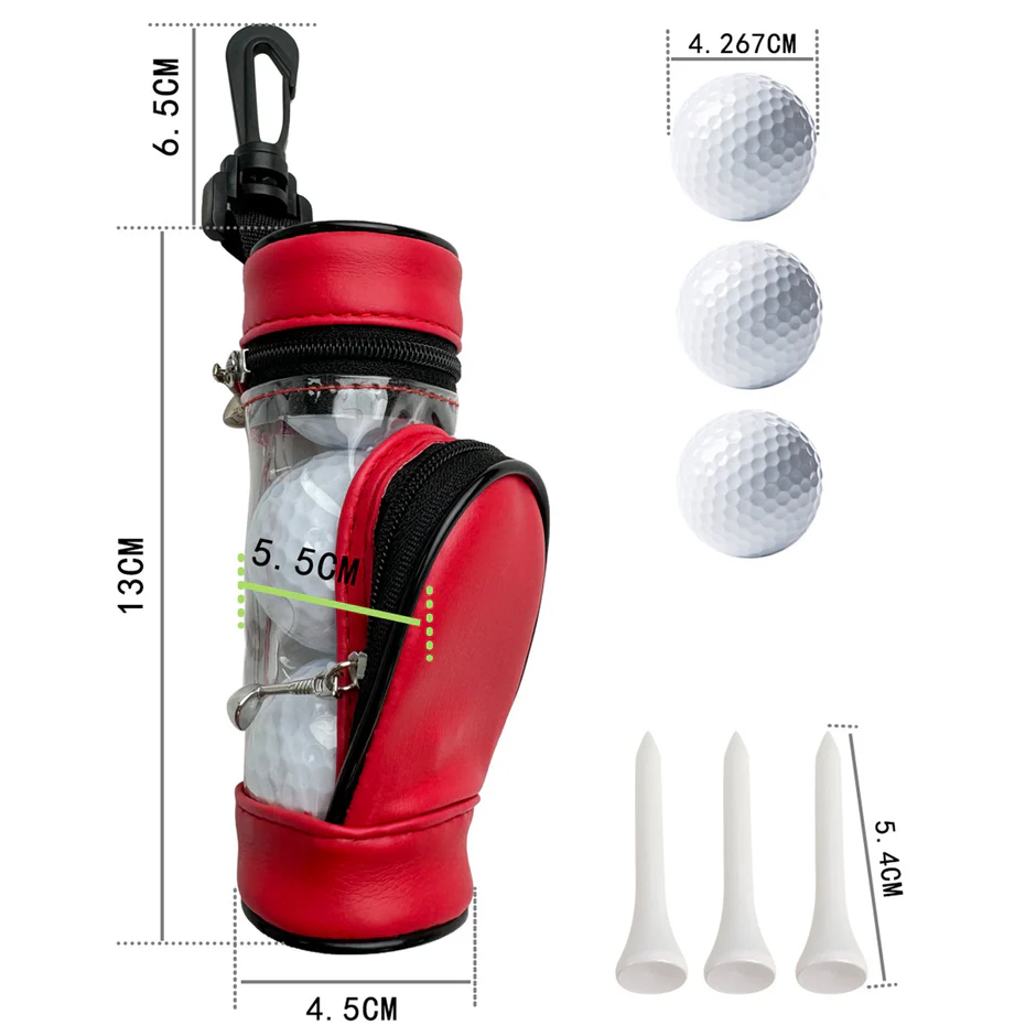 Golf Balls Wooden Tees With Case Set 5