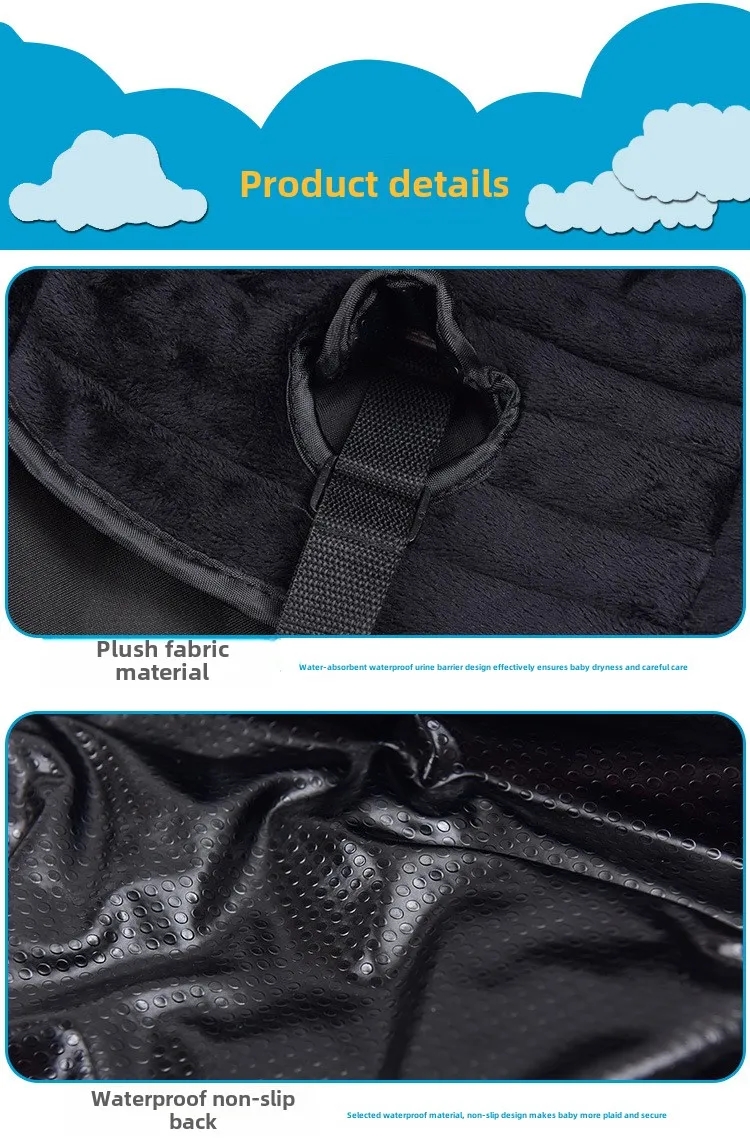 Premium Black & White Seat Protector for Strollers, Bouncers & Travel Gear 4