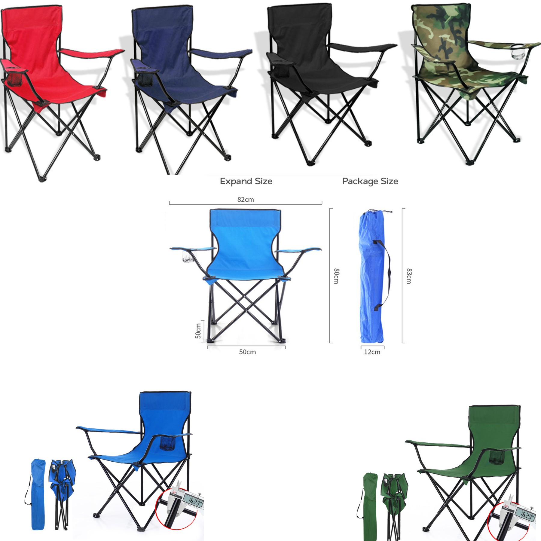 Deluxe Folding Captain Chair With Carrying Bag 2