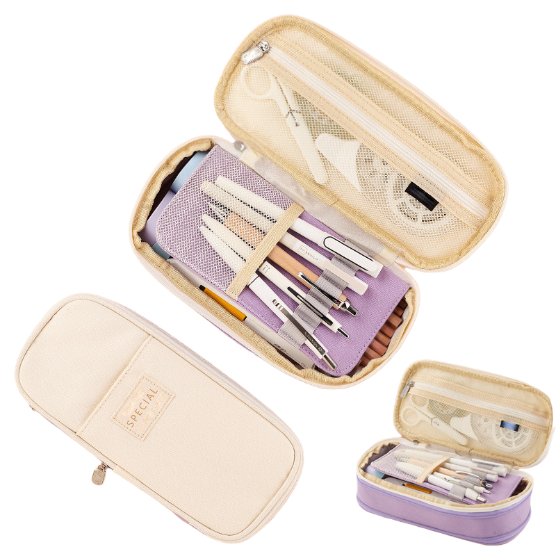 Pencil Case & Pen Holder Pouch - School Storage Organizer 7