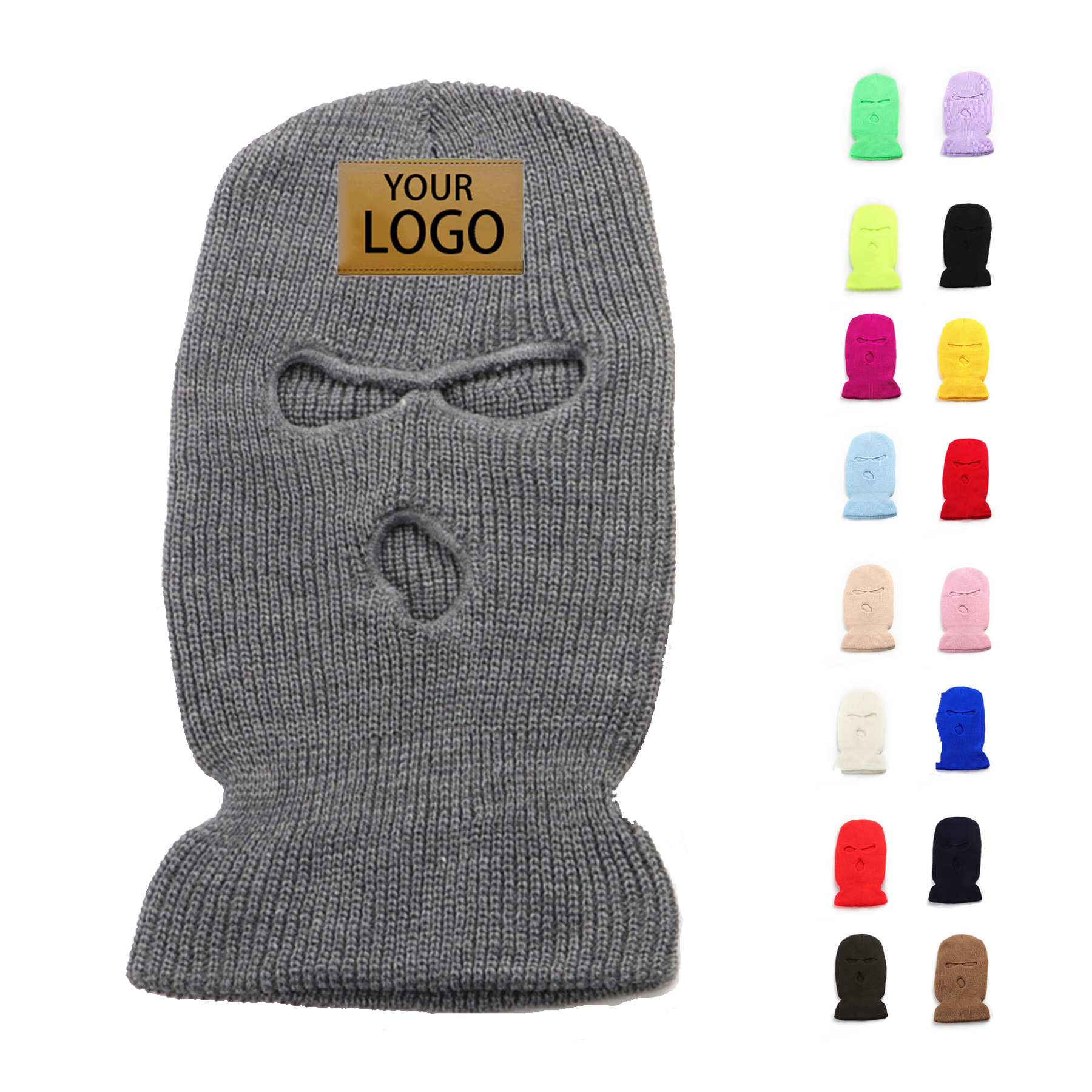 Winter Hole Knitted Full Face Cover Balaclava 2