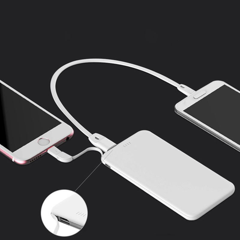Portable Power Bank w/Built-in Cables 4