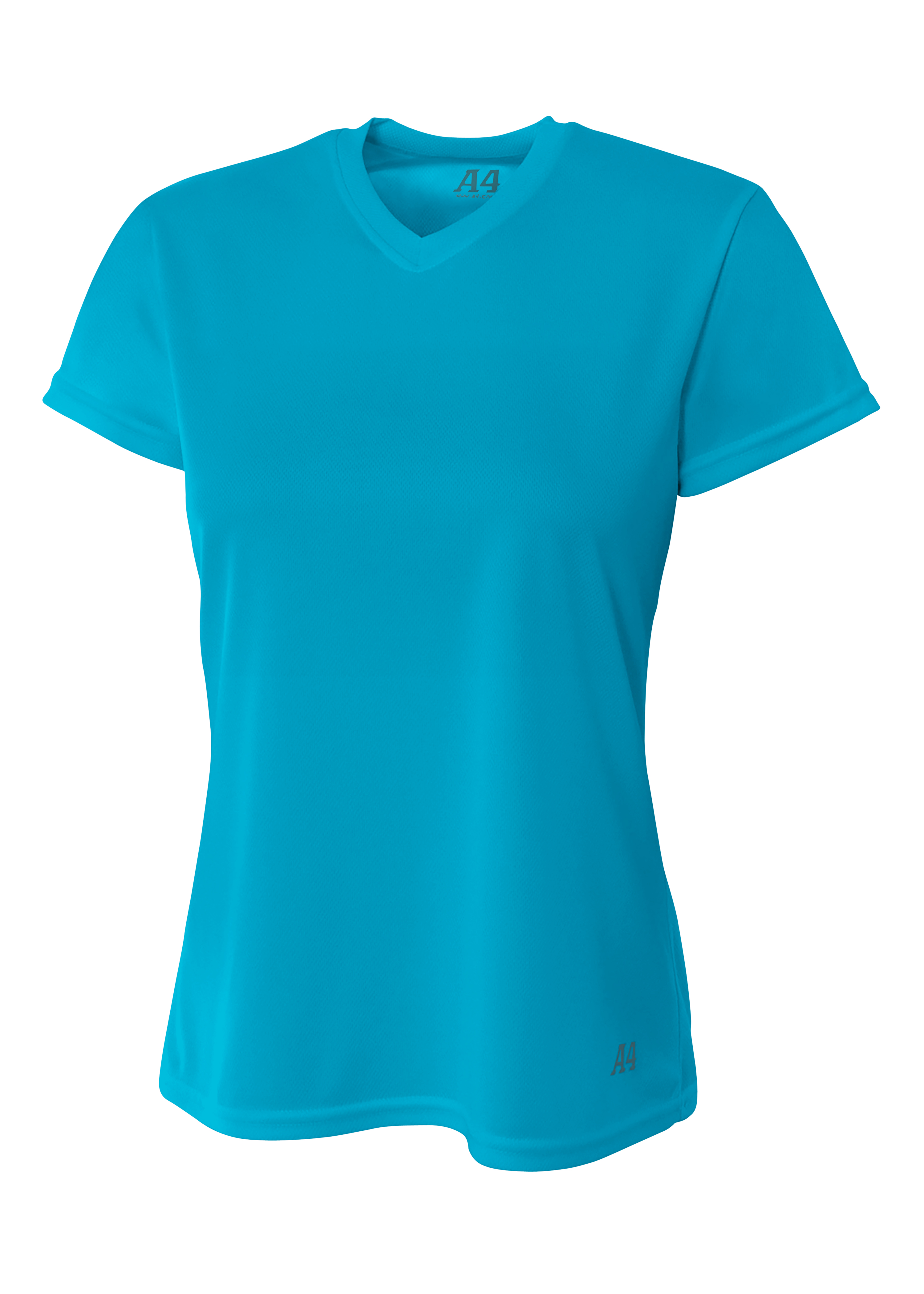 A4 Short Sleeve V-Neck Bird's Eye Mesh Tee 2