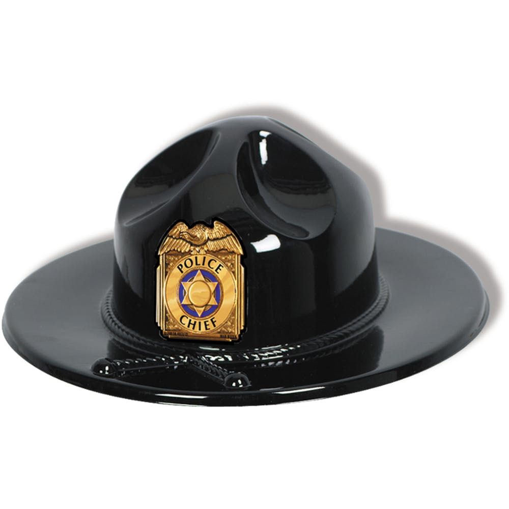 Plastic Trooper Hats - Black One Size 2