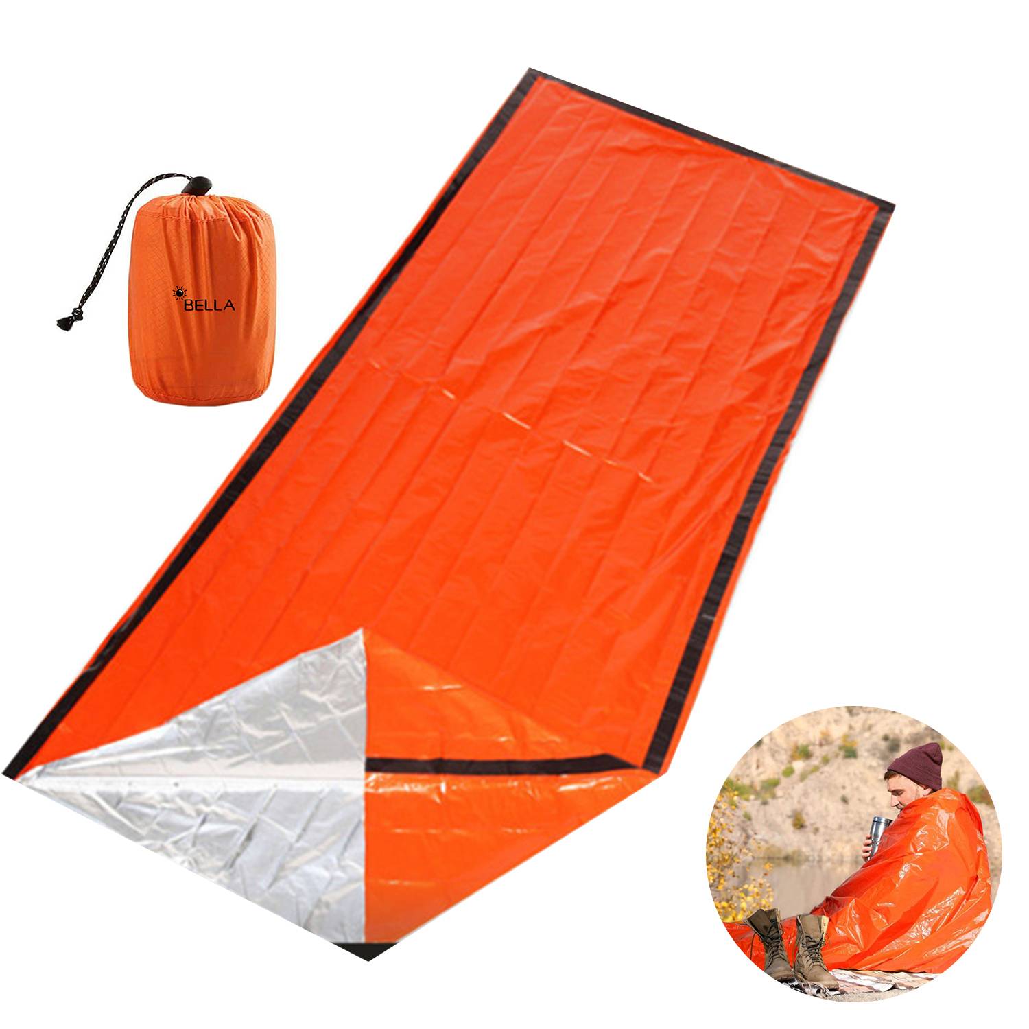 Plastic Outdoor travel emergency sleeping bag 2