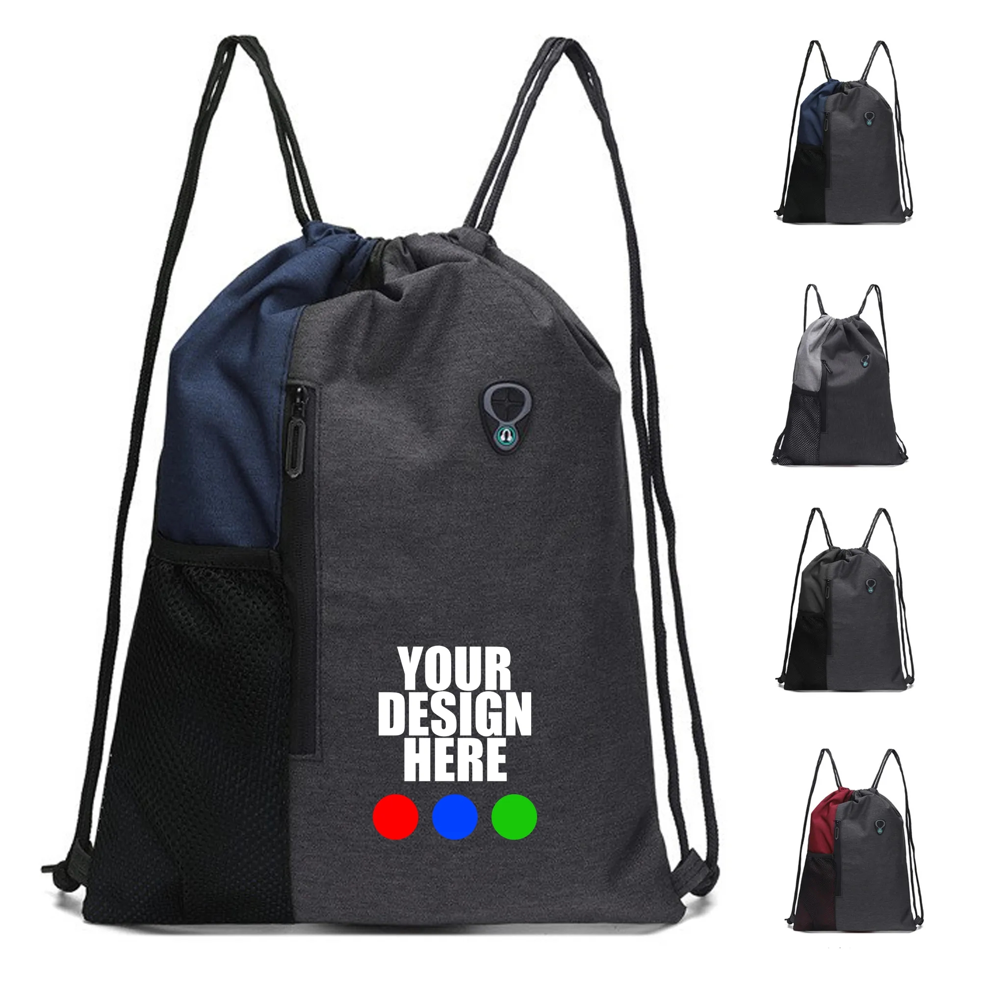 Oxford Cloth Sports Drawstring Backpack 5