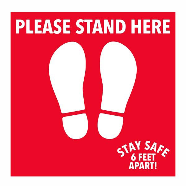 Square Shape Stay Safe Floor Direction Tape 2